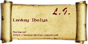 Lenkey Ibolya névjegykártya