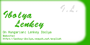 ibolya lenkey business card